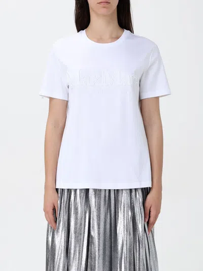 MAX MARA MAX MARA STUDIO COTTON T-SHIRT WITH LOGO