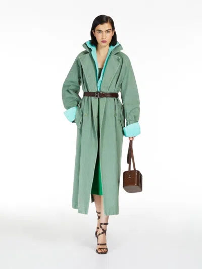 MAX MARA CANVAS OVERSIZED TRENCH COAT