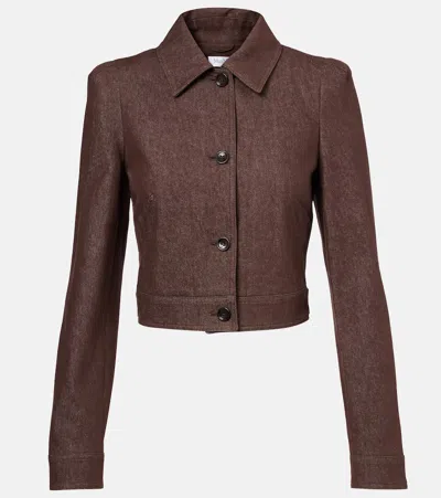 MAX MARA CARPA CROPPED COTTON JACKET