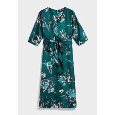 MAX MARA MAX MARA CLOE BELTED POPLIN LONG-SLEEVE MIDI DRESS