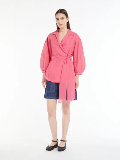 MAX MARA COTTON AND SILK CANVAS SHIRT