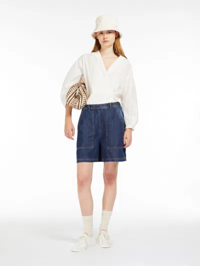 MAX MARA COTTON AND SILK CANVAS SHIRT