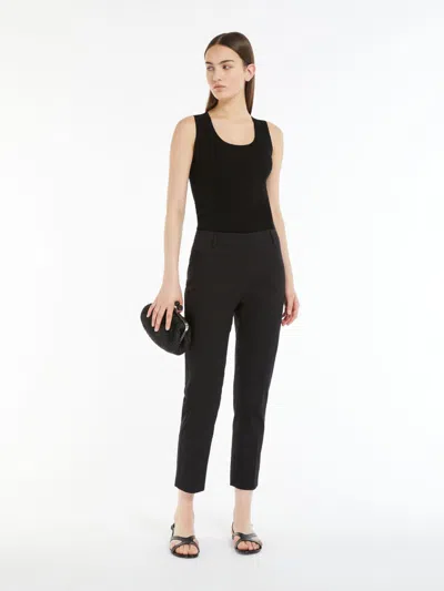 MAX MARA COTTON GABARDINE TROUSERS