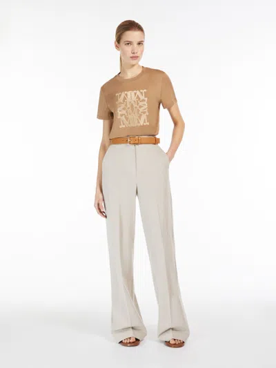 MAX MARA COTTON T-SHIRT WITH APPLIQUÉ
