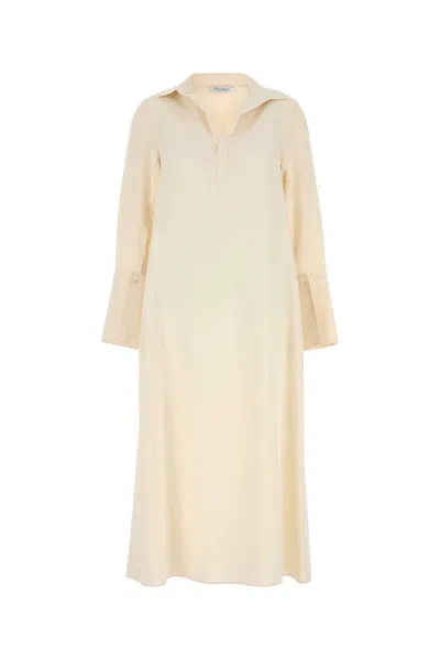 MAX MARA MAX MARA CREAM STRETCH SILK OSSOLA连衣裙