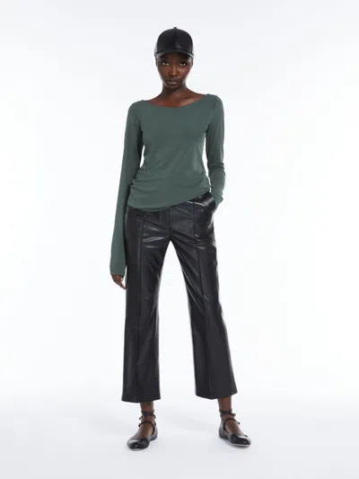 MAX MARA CROCODILE-PRINT JERSEY TROUSERS