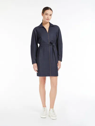 MAX MARA DENIM-LOOK JERSEY DRESS