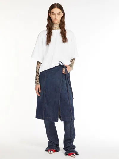MAX MARA DENIM WRAP SKIRT