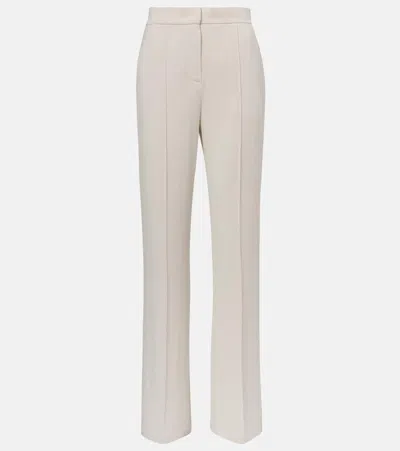 MAX MARA DINDA HIGH-RISE JERSEY STRAIGHT PANTS