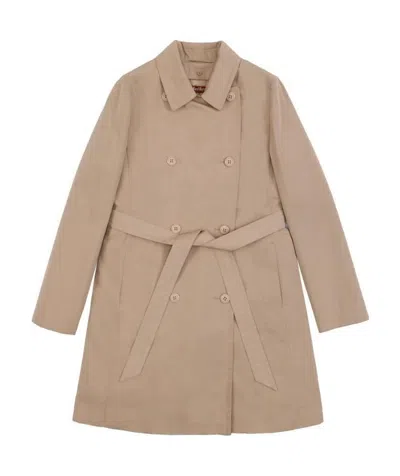 MAX MARA DOUBLE-BREASTED MEDIUM-LONG BELT TRENCH COAT