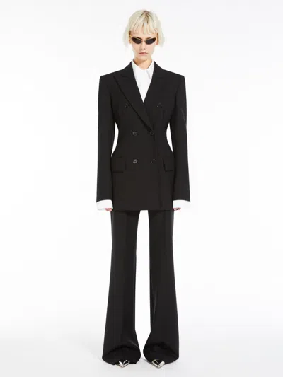 MAX MARA DOUBLE-BREASTED STRETCH WOOL BLAZER