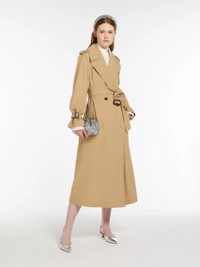 MAX MARA DOUBLE-BREASTED WATER-REPELLENT GABARDINE TRENCH COAT