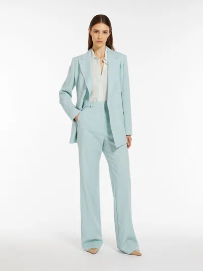 MAX MARA DOUBLE-BREASTED WOOL CREPE BLAZER