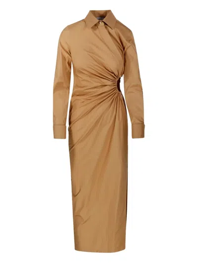 MAX MARA DRAPED SHIRT DRESS