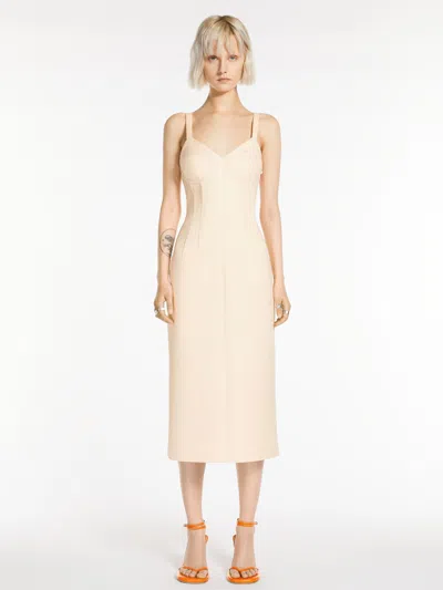 MAX MARA DRESS IN COTTON DOUBLE FABRIC