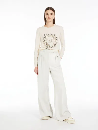 MAX MARA EMBROIDERED WOOL AND CASHMERE JUMPER
