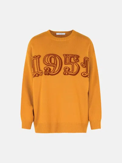 MAX MARA 'FIDO' BROWN WOOL BLEND T-SHIRT