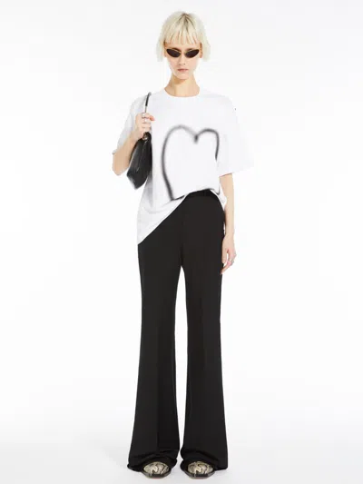 MAX MARA FLARED STRETCH WOOL TROUSERS