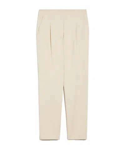 MAX MARA MAX MARA LOGO PATCH STRAIGHT LEG PANTS