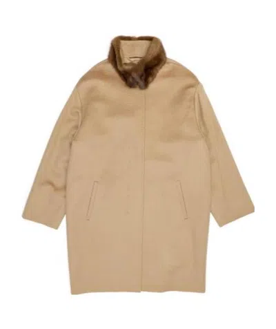 MAX MARA FUR COLLAR COAT
