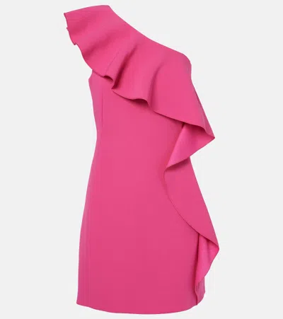 MAX MARA GIACOMO RUFFLED SABLE MINIDRESS