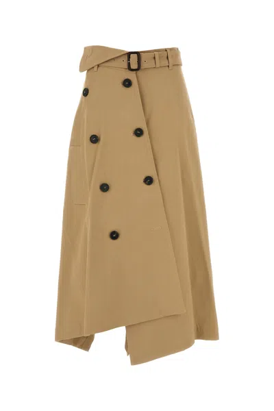 MAX MARA GONNA BOLOGNA IN COTONE STRETCH CAMMELLO   DONNA