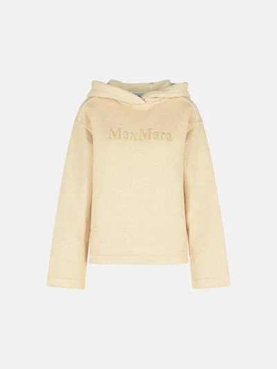 MAX MARA IVORY COTTON BLEND SWEATSHIRT