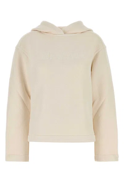 MAX MARA MAX MARA IVORY COTTON BLEND GARY SWEATSHIRT