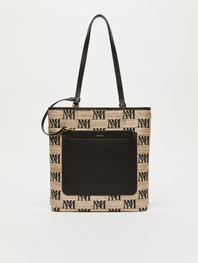 MAX MARA JACQUARD RAFFIA TOTE BAG