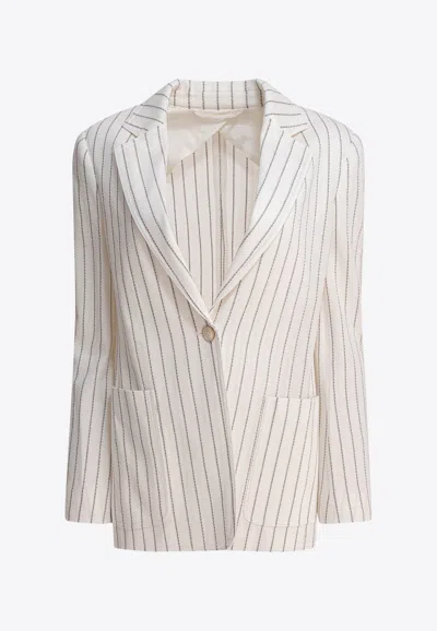 MAX MARA JADI SINGLE-BREASTED STRIPED BLAZER