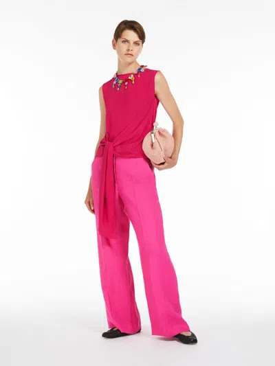 MAX MARA JERSEY AND CREPE TOP