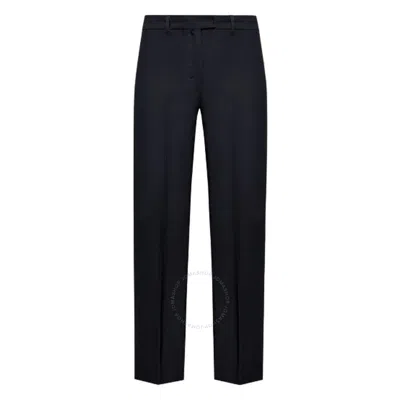 MAX MARA MAX MARA LADIES BLACK UMANITA MERINO WOOL BLEND TROUSERS