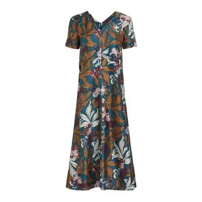 MAX MARA MAX MARA LADIES CHINA BLUE PAOLA PRINTED SILK DRESS