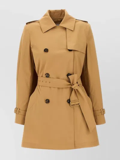 MAX MARA 'LANDA' RAINCOAT DOUBLE-BREASTED BELTED EPAULETTES