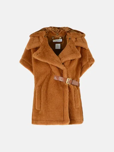 MAX MARA 'LANOSO' BEIGE ALPACA BLEND CAPE