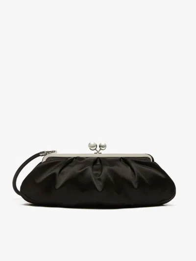 MAX MARA LARGE SATIN AND SILK PASTICCINO BAG