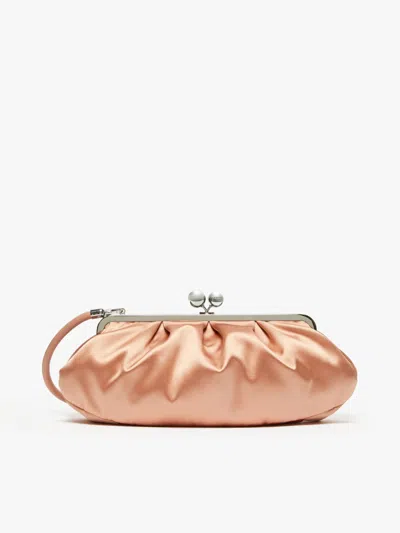 MAX MARA LARGE SATIN AND SILK PASTICCINO BAG
