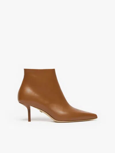 MAX MARA LEATHER ANKLE BOOTS WITH ZIP