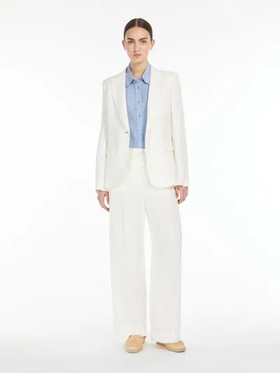 MAX MARA LINEN CANVAS TROUSERS