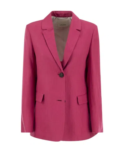 MAX MARA LINEN SINGLE-BREASTED BLAZER