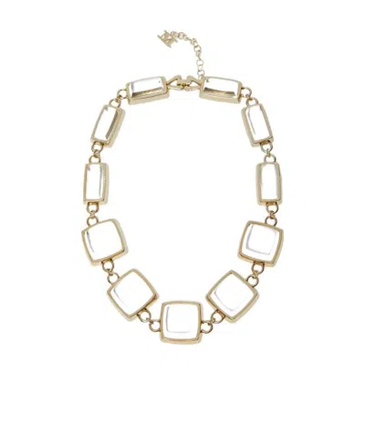 MAX MARA LOGO CRYSTAL NECKLACE