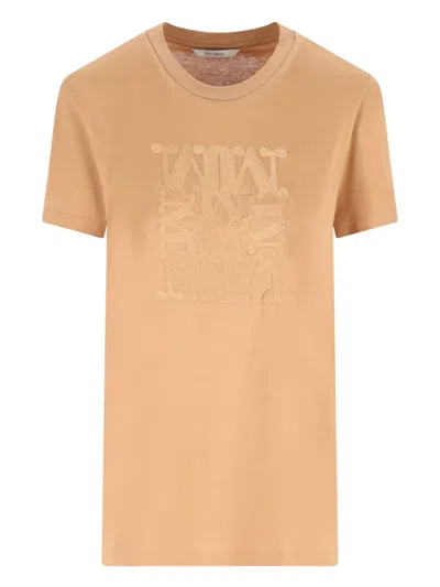 MAX MARA LOGO-EMBROIDERED COTTON T-SHIRT