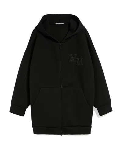 MAX MARA MAX MARA LOGO EMBROIDERED ZIP-UP HOODIE