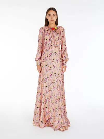 MAX MARA LONG PRINTED SILK DRESS