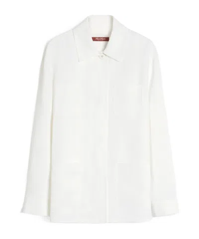 MAX MARA VISCOSE AND LINEN CANVAS JACKET