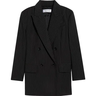 MAX MARA MAX MARA MATTIA PINSTRIPE VIRGIN WOOL BLAZER