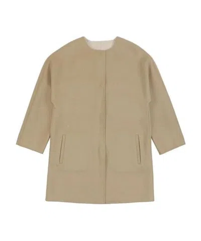 MAX MARA MEDIUM LONG COAT WITH ROUND NECK
