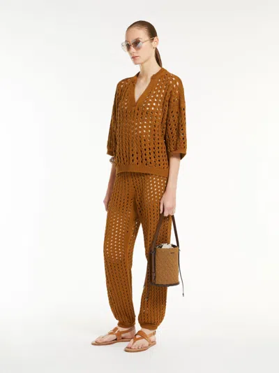 MAX MARA MESH BOXY JUMPER IN COTTON