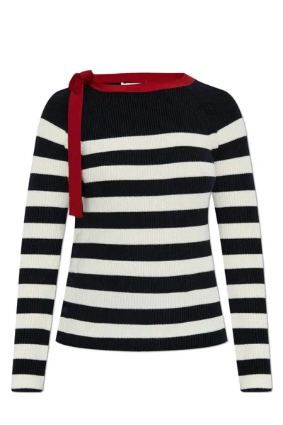 MAX MARA MAX MARA MOXA STRIPED BOAT NECK JUMPER