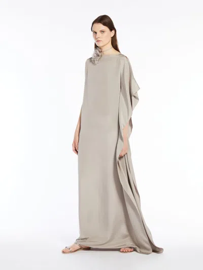 MAX MARA ONE-SHOULDER CRÊPE DE CHINE DRESS
